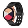 20mm Double-row Hole Folding Black Buckle Two-color Silicone Watch Band(Black) - Smart Wear by PMC TechLife | Online Shopping South Africa | PMC TechLife