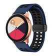 20mm Double-row Hole Folding Black Buckle Two-color Silicone Watch Band(Midnight Blue Black) - Smart Wear by PMC TechLife | Online Shopping South Africa | PMC TechLife