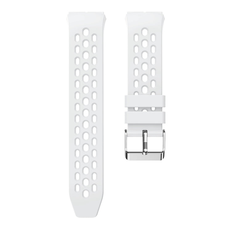 For Huawei Watch GT 2e Solid Color Round Hole Silicone Watch Band(White) - Smart Wear by PMC TechLife | Online Shopping South Africa | PMC TechLife