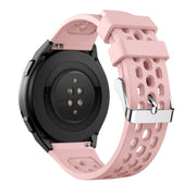 For Huawei Watch GT 2e Solid Color Round Hole Silicone Watch Band(Pink)