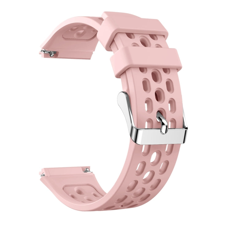 For Huawei Watch GT 2e Solid Color Round Hole Silicone Watch Band(Pink) - Smart Wear by PMC TechLife | Online Shopping South Africa | PMC TechLife