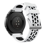 For Huawei Watch GT 2e Two Color Round Hole Silicone Watch Band(White Balck)