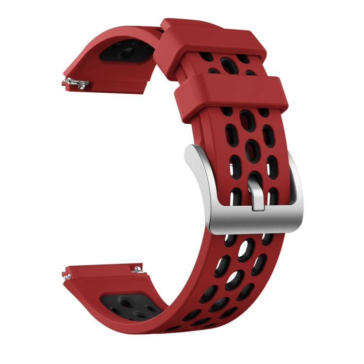 For Huawei Watch GT 2e Two Color Round Hole Silicone Watch Band(Red Balck) - Smart Wear by PMC TechLife | Online Shopping South Africa | PMC TechLife