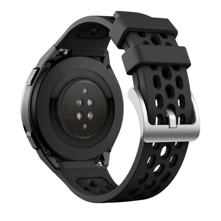 For Huawei Watch GT 2e Two Color Round Hole Silicone Watch Band(Balck Balck) - Smart Wear by PMC TechLife | Online Shopping South Africa | PMC TechLife