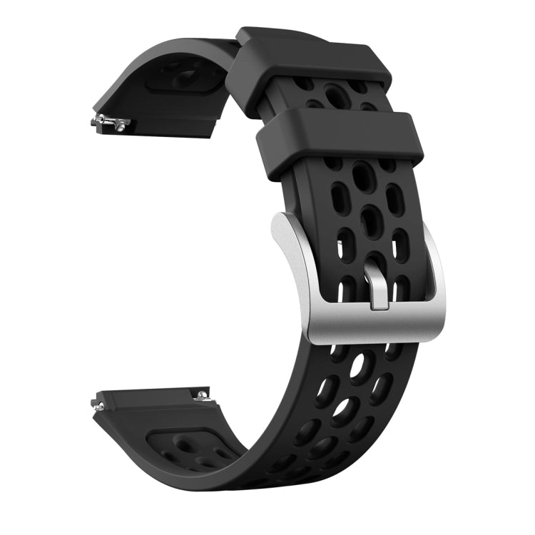 For Huawei Watch GT 2e Two Color Round Hole Silicone Watch Band(Balck Balck) - Smart Wear by PMC TechLife | Online Shopping South Africa | PMC TechLife