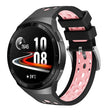 For Huawei Watch GT 2e Two Color Round Hole Silicone Watch Band(Balck Light Pink) - Smart Wear by PMC TechLife | Online Shopping South Africa | PMC TechLife