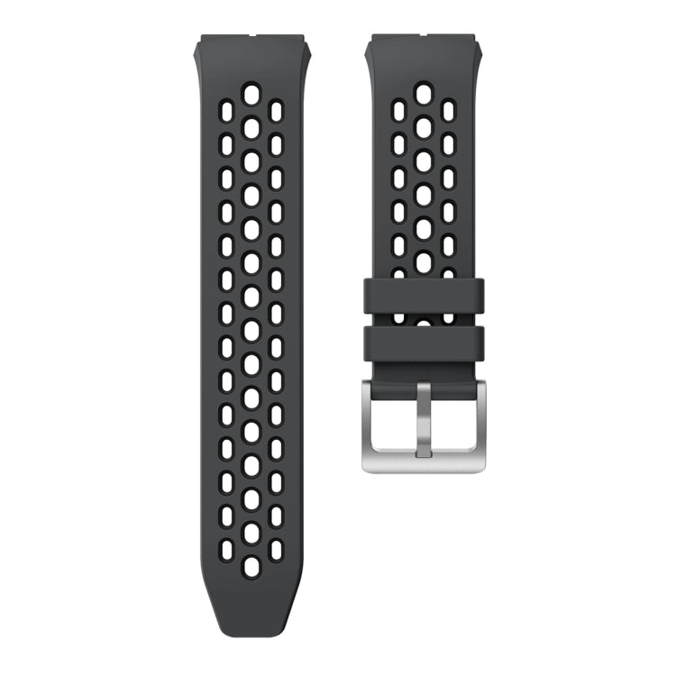 For Huawei Watch GT 2e Two Color Round Hole Silicone Watch Band(Grey Balck) - Smart Wear by PMC TechLife | Online Shopping South Africa | PMC TechLife