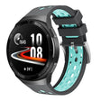 For Huawei Watch GT 2e Two Color Round Hole Silicone Watch Band(Grey Green) - Smart Wear by PMC TechLife | Online Shopping South Africa | PMC TechLife