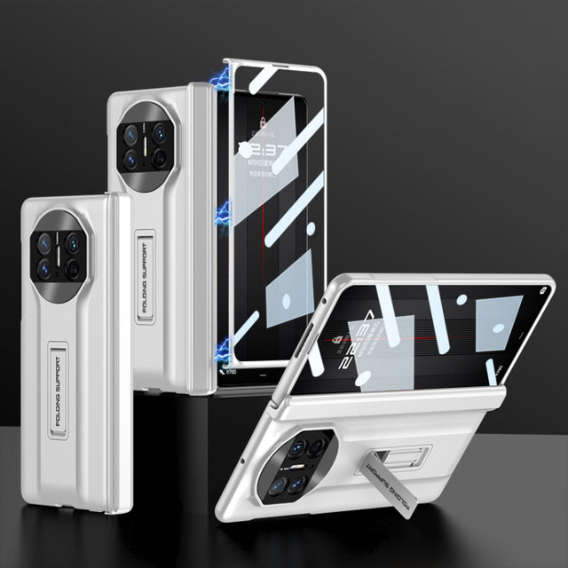For Huawei Mate X3 GKK Integrated Magnetic Folding Hinge Supercar Phone Case(Silver)