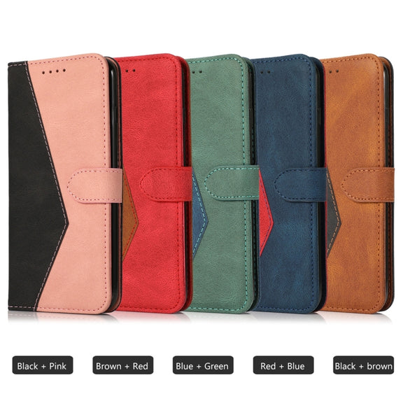 For Sony Xperia 10 V 2023 Dual-color Stitching Leather Phone Case(Brown Red)