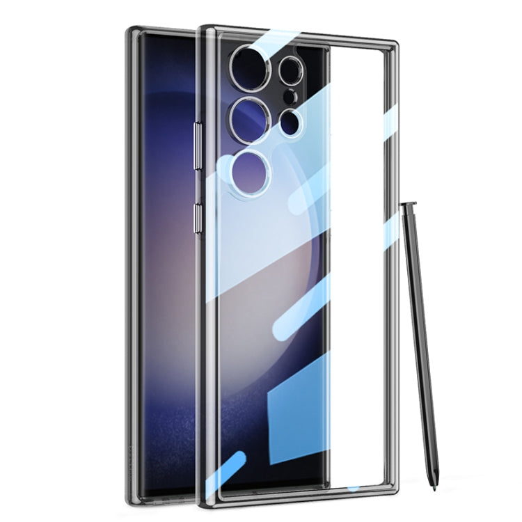 For Samsung Galaxy S23 Ultra 5G GKK Space Frame Transparent PC+TPU Phone Case(Transparent Black) - Galaxy S23 Ultra 5G Cases by GKK | Online Shopping South Africa | PMC TechLife | Buy Now Pay Later Mobicred