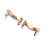For Xiaomi Mi Band 8 1 Pair Stainless steel Metal Watch Band Connector(Rose Gold)