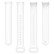 For Xiaomi Mi Band 8 Solid Color Silicone Plug Replacement Watch Band(White)