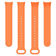 For Xiaomi Mi Band 8 Solid Color Silicone Plug Replacement Watch Band(Orange)