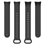 For Xiaomi Mi Band 8 Solid Color Silicone Plug Replacement Watch Band(Black)