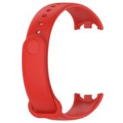For Xiaomi Mi Band 8 Solid Color Silicone Plug Replacement Watch Band(Red)