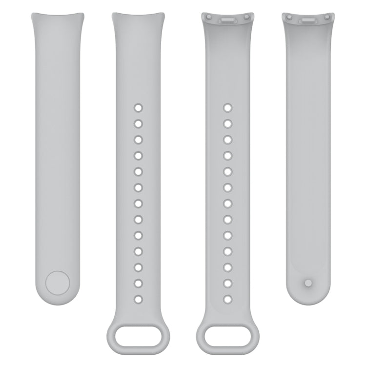 For Xiaomi Mi Band 8 Solid Color Silicone Plug Replacement Watch Band(Grey) - Smart Wear by PMC TechLife | Online Shopping South Africa | PMC TechLife