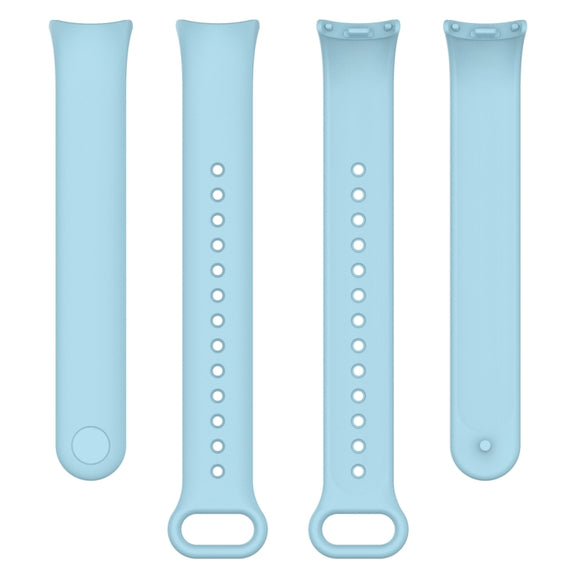 For Xiaomi Mi Band 8 Solid Color Silicone Plug Replacement Watch Band(Blue)