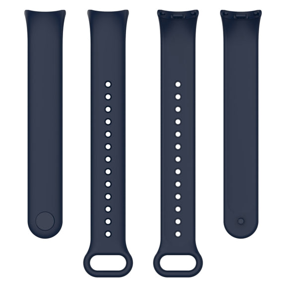 For Xiaomi Mi Band 8 Solid Color Silicone Plug Replacement Watch Band(Midnight Blue)