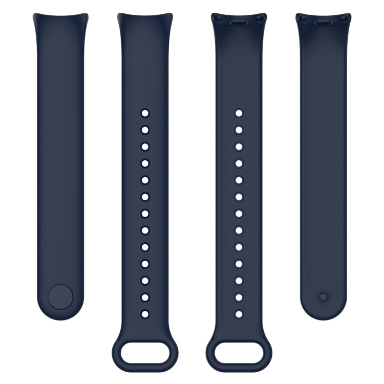 For Xiaomi Mi Band 8 Solid Color Silicone Plug Replacement Watch Band(Midnight Blue)