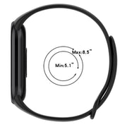 For Xiaomi Mi Band 8 Solid Color Silicone Plug Replacement Watch Band(White)
