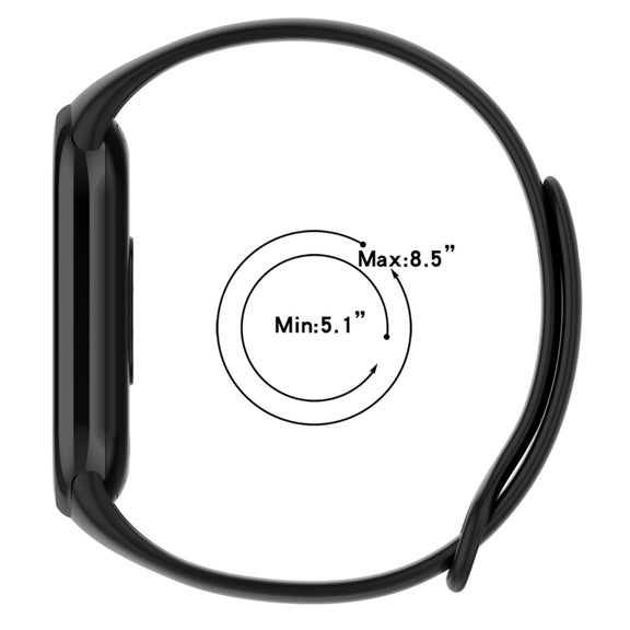 For Xiaomi Mi Band 8 Solid Color Silicone Plug Replacement Watch Band(White)