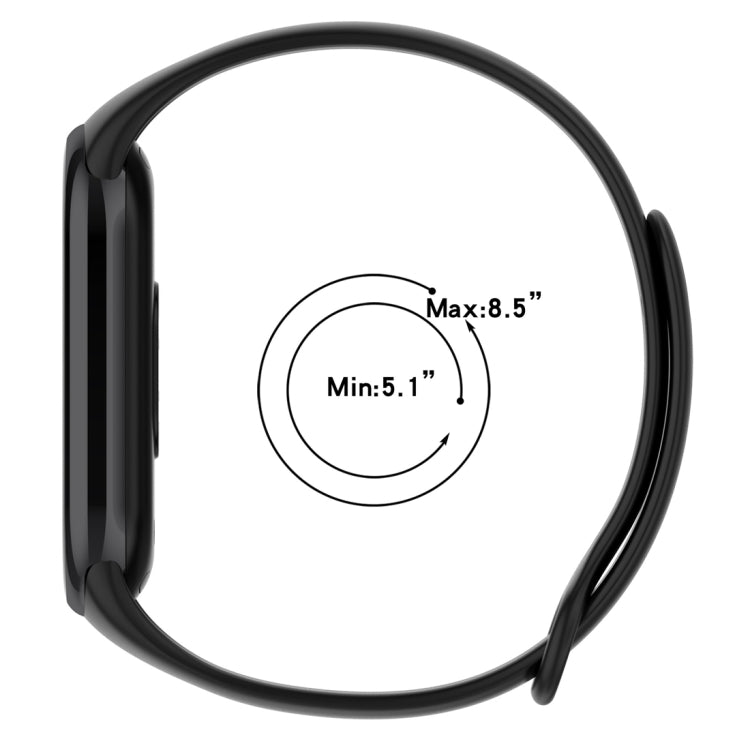 For Xiaomi Mi Band 8 Solid Color Silicone Plug Replacement Watch Band(White)