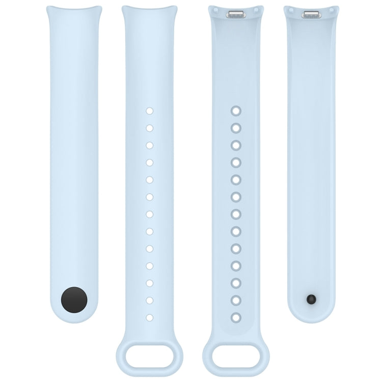 For Xiaomi Mi Band 8 Solid Color Stainless Steel Plug Replacement Watch Band (Light Blue) - Watch Bands by PMC TechLife | Online Shopping South Africa | PMC TechLife