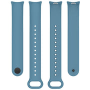 For Xiaomi Mi Band 8 Solid Color Stainless Steel Plug Replacement Watch Band (Blue)