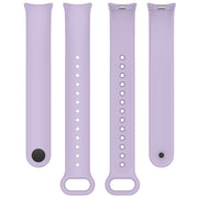 For Xiaomi Mi Band 8 Solid Color Stainless Steel Plug Replacement Watch Band (Purple)