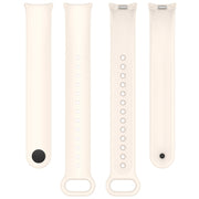 For Xiaomi Mi Band 8 Solid Color Stainless Steel Plug Replacement Watch Band (Starlight)