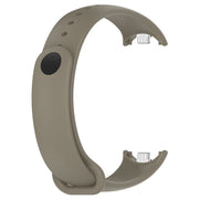For Xiaomi Mi Band 8 Solid Color Stainless Steel Plug Replacement Watch Band (Space Grey)