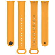 For Xiaomi Mi Band 8 Solid Color Stainless Steel Plug Replacement Watch Band (Yellow)