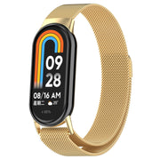 For Xiaomi Mi Band 8 Milanese Metal Watch Band(Gold)