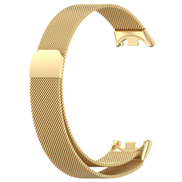 For Xiaomi Mi Band 8 Milanese Metal Watch Band(Gold) - Smart Wear by PMC TechLife | Online Shopping South Africa | PMC TechLife