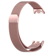 For Xiaomi Mi Band 8 Milanese Metal Watch Band(Rose Pink)