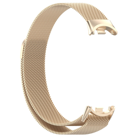 For Xiaomi Mi Band 8 Milanese Metal Watch Band(Champagne Color)