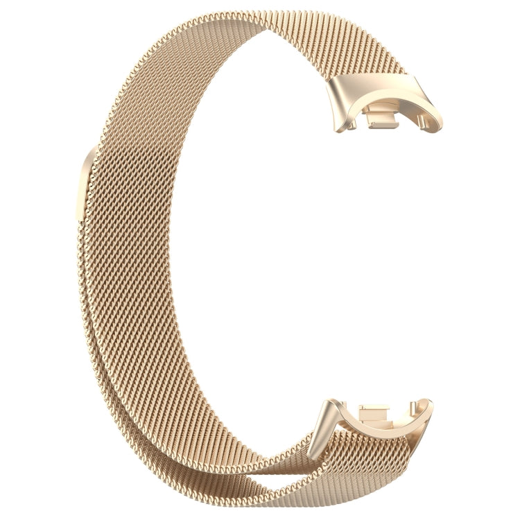 For Xiaomi Mi Band 8 Milanese Metal Watch Band(Champagne Color)