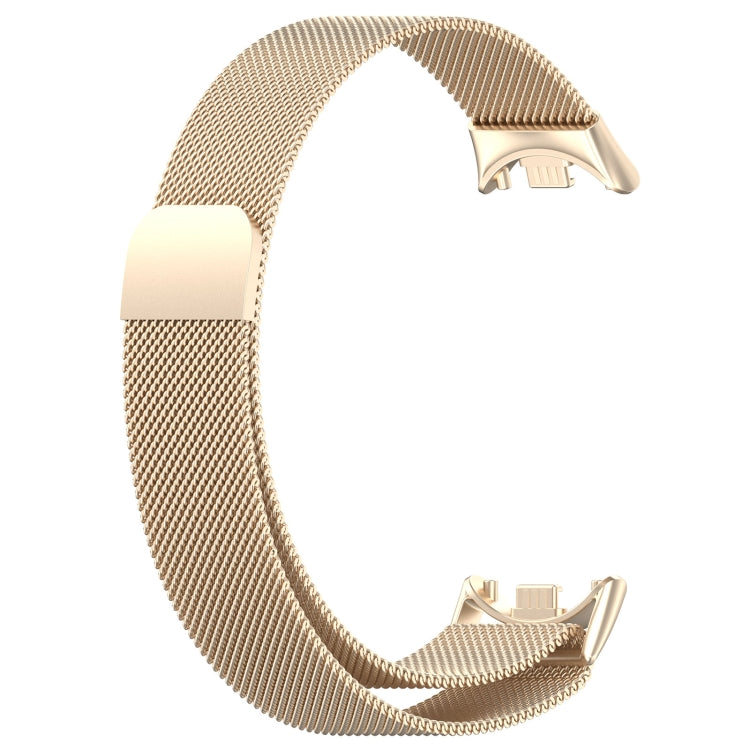 For Xiaomi Mi Band 8 Milanese Metal Watch Band(Champagne Color)