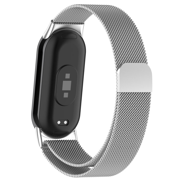 For Xiaomi Mi Band 8 Milanese Metal Watch Band(Silver) - Smart Wear by PMC TechLife | Online Shopping South Africa | PMC TechLife