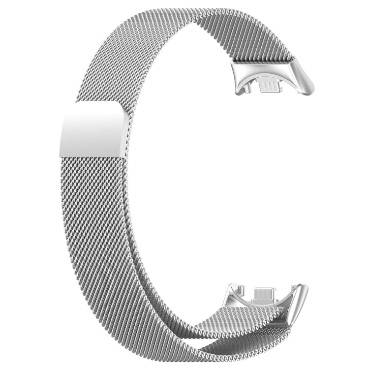 For Xiaomi Mi Band 8 Milanese Metal Watch Band(Silver) - Smart Wear by PMC TechLife | Online Shopping South Africa | PMC TechLife