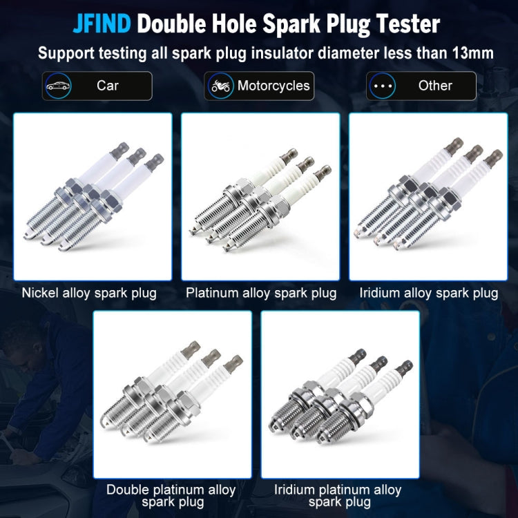JFIND JF109 Car Double Hole Spark Plug Tester(EU Plug) - free shipping - PMC Jewellery - Order now!