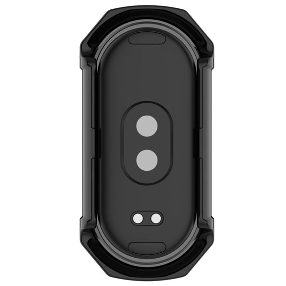 For Xiaomi Mi Band 8 PC + Tempered Glass Integrated Protective Watch Case(Black)