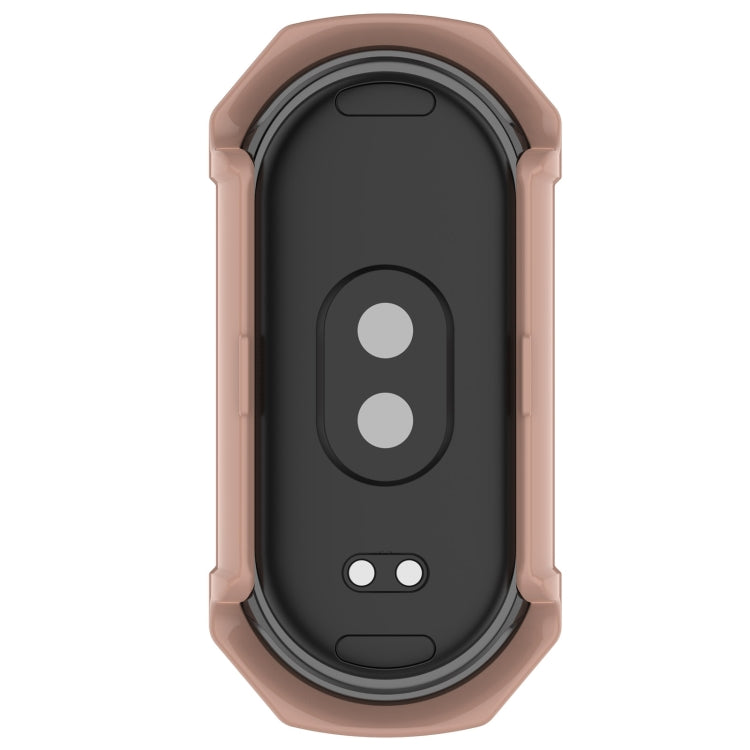 For Xiaomi Mi Band 8 PC + Tempered Glass Integrated Protective Watch Case(Pink) - Smart Wear by PMC TechLife | Online Shopping South Africa | PMC TechLife