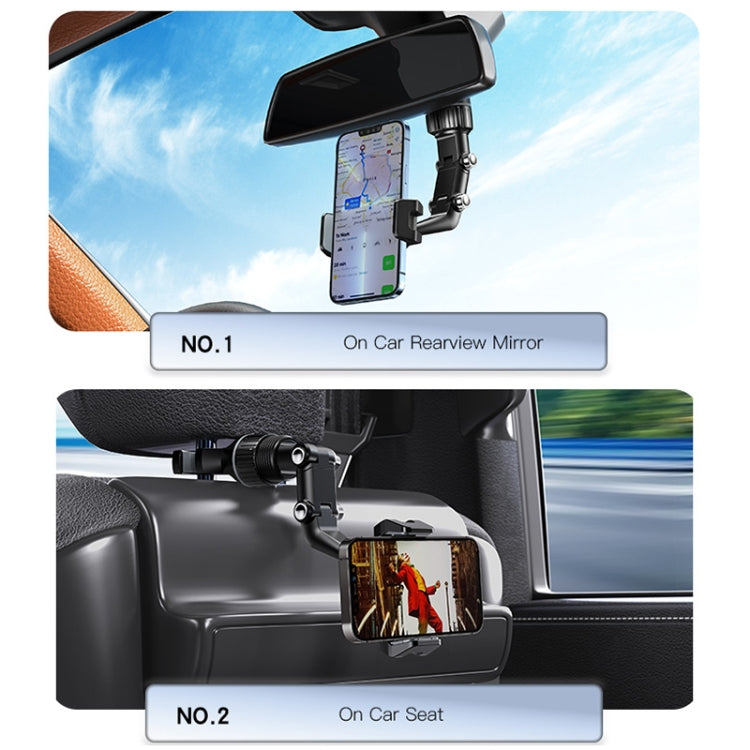 Yesido C192 Car Rearview Mirror Using Phone Holder(Black) - Universal Car Holders by Yesido | Online Shopping South Africa | PMC TechLife | Buy Now Pay Later Mobicred