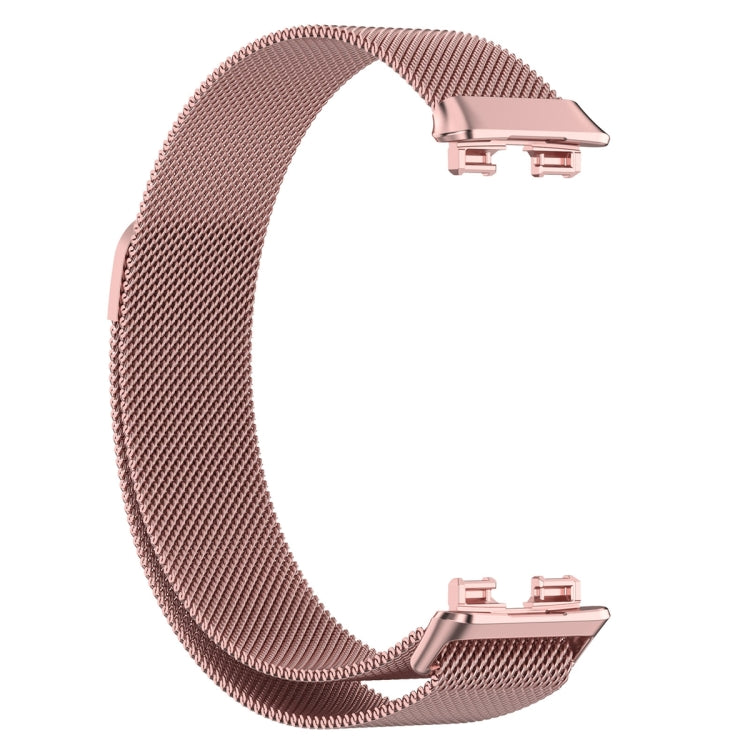 For Huawei Band 10 / 9 / 8 Milanese Metal Watch Band(Rose Pink) - Watch Bands by PMC Jewellery | Online Shopping South Africa | PMC Jewellery | Buy Now Pay Later Mobicred