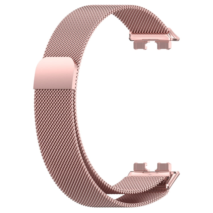 For Huawei Band 10 / 9 / 8 Milanese Metal Watch Band(Rose Pink) - Watch Bands by PMC Jewellery | Online Shopping South Africa | PMC Jewellery | Buy Now Pay Later Mobicred