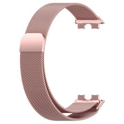 For Huawei Band 10 / 9 / 8 Milanese Metal Watch Band(Rose Pink)