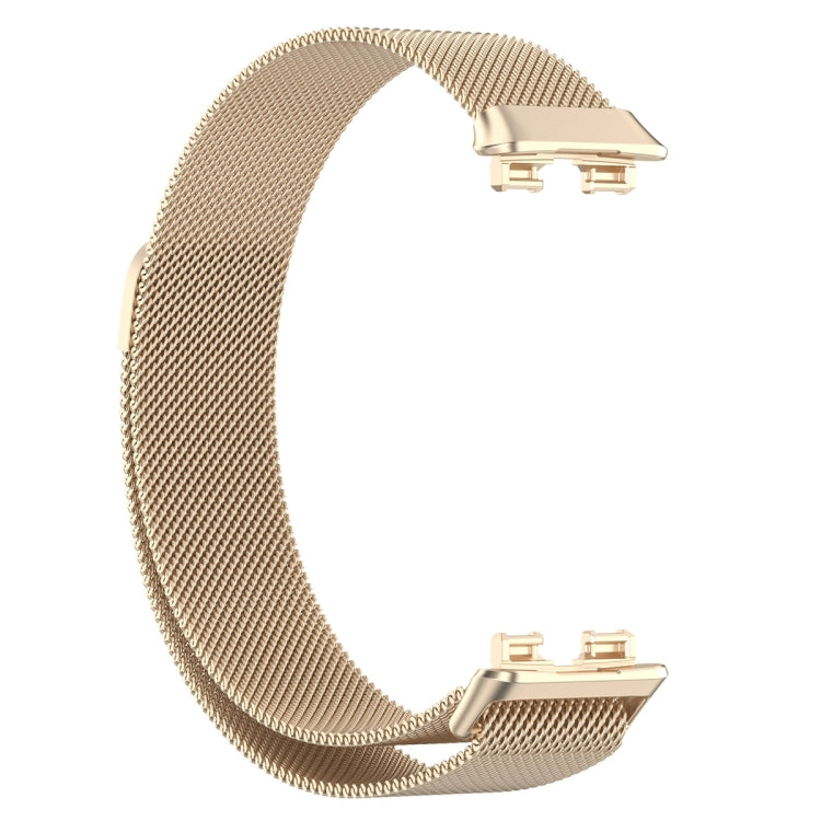 For Huawei Band 8 Milanese Metal Watch Band(Champagne Color) - Smart Wear by PMC TechLife | Online Shopping South Africa | PMC TechLife