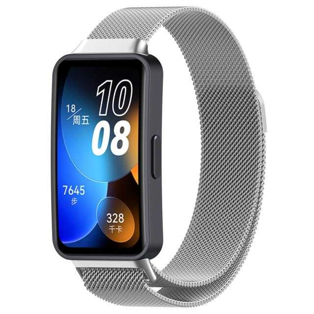 For Huawei Band 10 / 9 / 8 Milanese Metal Watch Band(Silver)